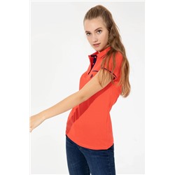 Kadın Kırmızı Polo Yaka Tişört