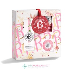 Roger & Gallet - Coffret Noël Bienfaisant Rose (Eau Parfumée 100ml + Galets de Bain 3x25g + Savon 50g)