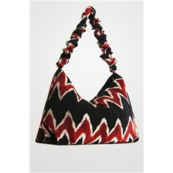 Bolso plisado geométrico