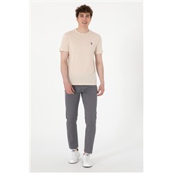 Erkek Regular Fit Bisiklet Yaka Taş Basic Tişört