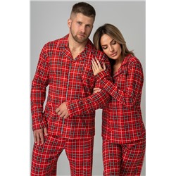 Женская новогодняя пижама с брюками и рубашкой Happyfox
