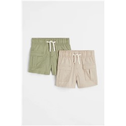 2er-Pack Baumwoll-Cargoshorts