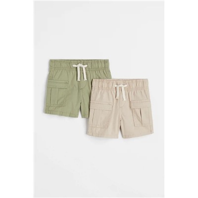 2er-Pack Baumwoll-Cargoshorts