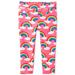 Baby And Toddler Girls Rainbow Ponte Knit Pull On Jeggings