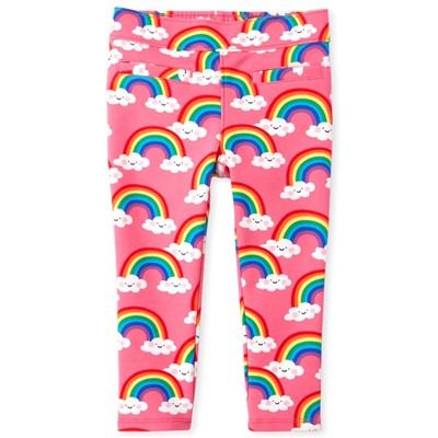 Baby And Toddler Girls Rainbow Ponte Knit Pull On Jeggings