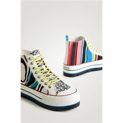 Sneakers altas plataforma psicodelia