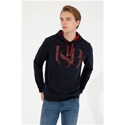 Erkek Lacivert Kapüşonlu Sweatshirt