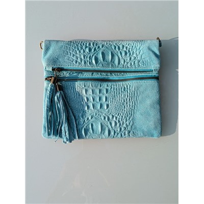 Итальянская сумка из натуральной кожи AB.Z · Pelle · 22-07 COCO (280) acuario РАСПРОДАЖА
