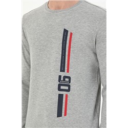 Erkek Gri Melanj Sweatshirt