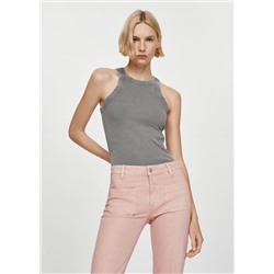 Jeans flare crop bolsillos