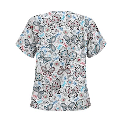 UA Garden of Wonder Royal Print Scrub Top