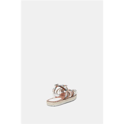 Sandalias planas hebilla tiras