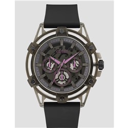 Black and Pink Multifunction Watch