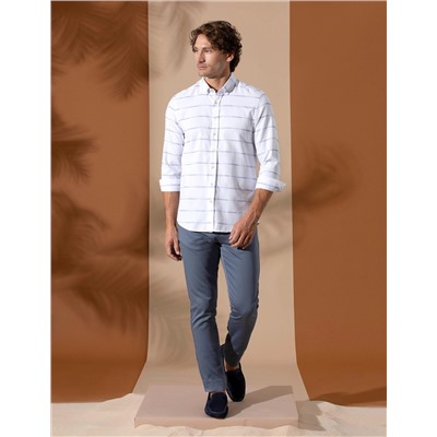 Açık Mavi Slim Fit 5 Cep Chino Pantolon