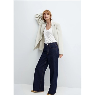 Jeans wideleg loose tiro bajo