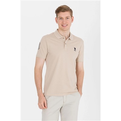 U.S. Polo Assn. Erkek Polo Yaka Taş T-shirt Basic 50264891-VR049
