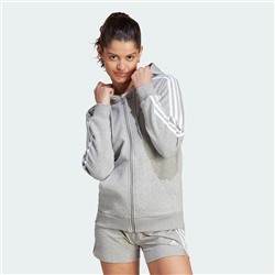 ESSENTIALS 3-STRIPES FULL-ZIP FLEECE HOODIE