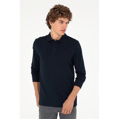 Erkek Lacivert Basic Sweatshirt