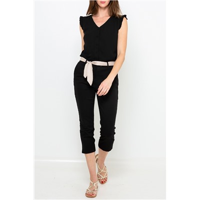 Pantalón recto Negro