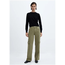 Jeans wideleg cargo