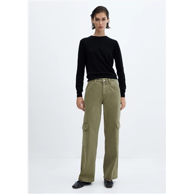 Jeans wideleg cargo