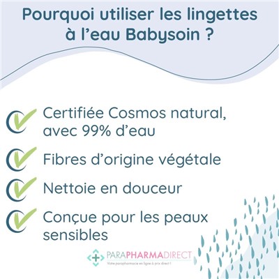 Babysoin Lingettes À L'Eau - LOT de 4x60 LingettesLot  × 4