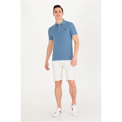 Erkek İndigo Basic Polo Yaka Tişört