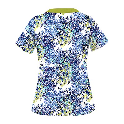 UA Pop Dots White Print Scrub Top
