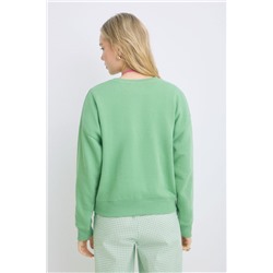Sudadera felpa algodón verde