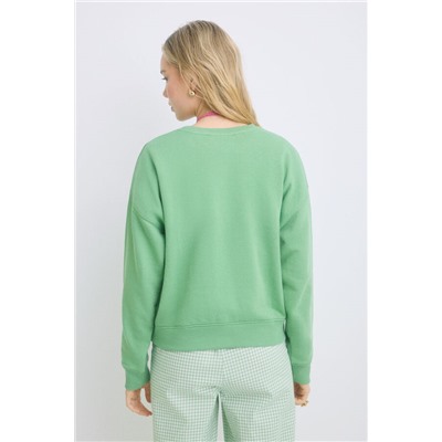 Sudadera felpa algodón verde