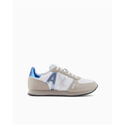 Microfiber sneakers with logo