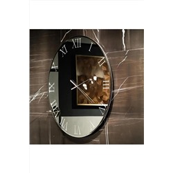 şen ahşap market Cam Ayna Duvar Saati Roma Rakam 40cm(PLEKSİ DEĞİLDİR) str101