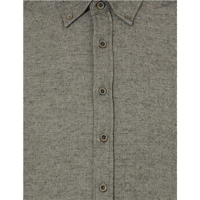 Yeşil Slim Fit Uzun Kollu Gömlek