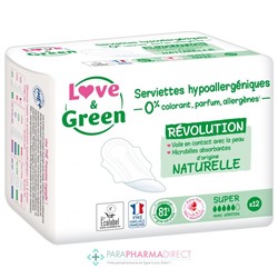 Love&Green Serviettes Ecologiques - Révolution - Super x12