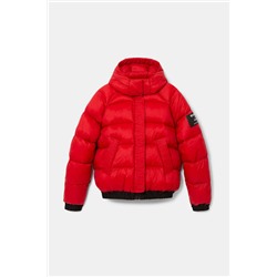 Chaqueta corta acolchada capucha