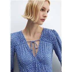 Vestido estampado lazo