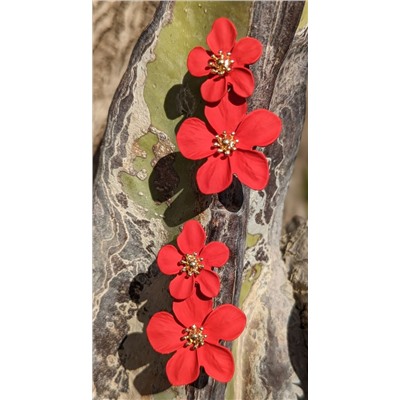 Ab.Zapatos PELLE Peque (550) Rojo+Pendientes flores PA3768 Rojo