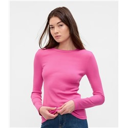 Ribbed Crewneck T-Shirt
