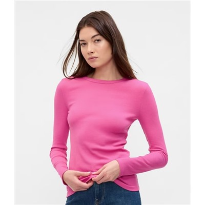 Ribbed Crewneck T-Shirt