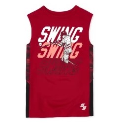 Boys Mix And Match Baseball Side Stripe Performance Tank Top