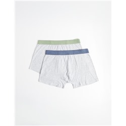 2 Boxers Pack, Men, Light Grey