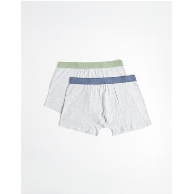 2 Boxers Pack, Men, Light Grey