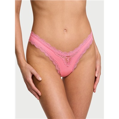 Lace-Trim Brazilian Panty