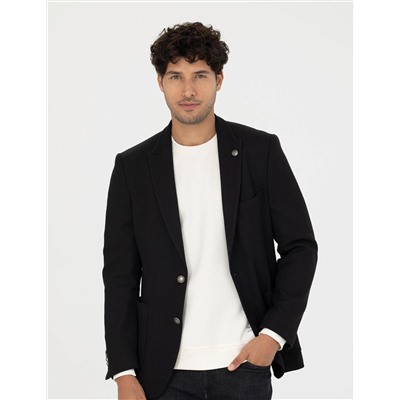 Siyah Ekstra Slim Fit Blazer Ceket