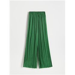 Hose mit Weitem Bein Und Stoffgürtel