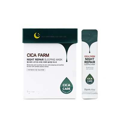 FarmStay Cica Farm Night Repair Sleeping Mask Восставливающая ночная маска в саше с центеллой 4мл*20шт
