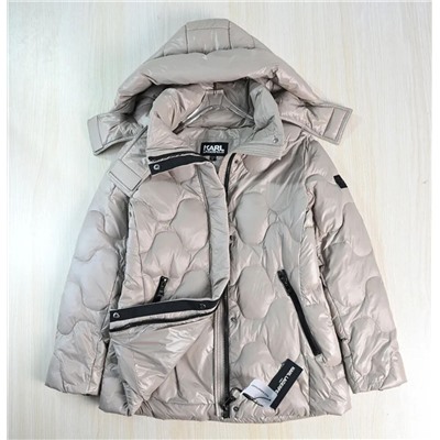 Женская стеганая толстая и тёплая куртка-пуховик  с утиным пухом KARL LAGERFEL*D ОРИГИНАЛ! 😎
