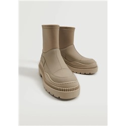 Botín plano engomado -  Mujer | MANGO OUTLET Melilla