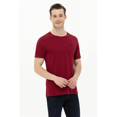 Erkek Plum Basic Bisiklet Yaka Tişört