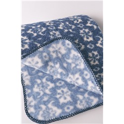 Manta polar sherpa print floral azul
